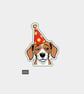 Funny Vinyl Sticker For Adults - Grumpy Birthday Dog