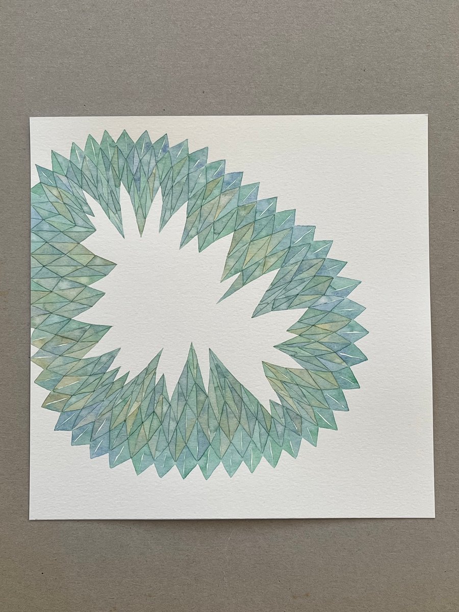 Green blue watercolour pattern 