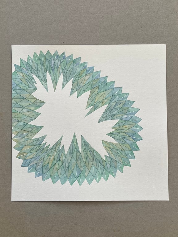 Green blue watercolour pattern 