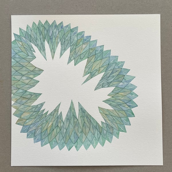 Green blue watercolour pattern 