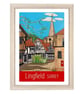 Lingfield travel poster print by Susie West