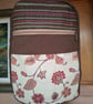 Brown and floral backpack