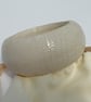 White Leather Bangle - Image 1