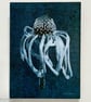 Photographic Cut Out - Blue Echinacea - Mounted on Wooden Panel - Image 1