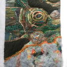 Unique Textiles quilted and embroidered wall-hanging, wall art