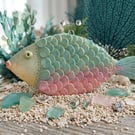Handmade Clay Fish Wall Hanging