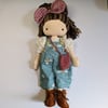 Beautiful handmade decorative doll, rag doll, cloth doll, keepsake