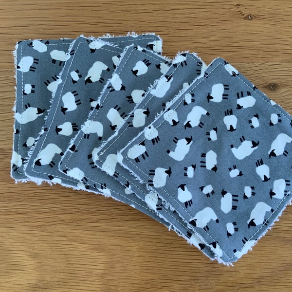 Reusable Bamboo Towelling Cotton Face Wipes, Eco friendly, Washable, Make up pad