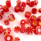 20g hot mix pinwheel pattern murrini made with Bullseye 90coe glass