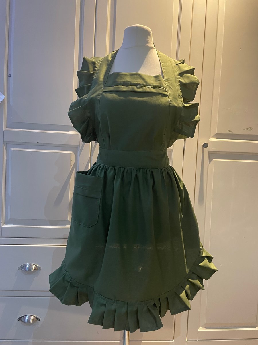 Stunning Handmade made to order khakhi colour,retro style,Victorian Cooking Vint
