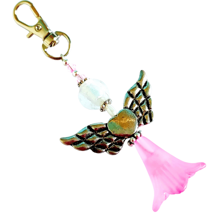 Christmas Angel Keychain Backpack Handbag Charm