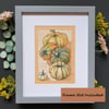 Pumpkins original drawing, pumpkin wall art, kitchen wall decor