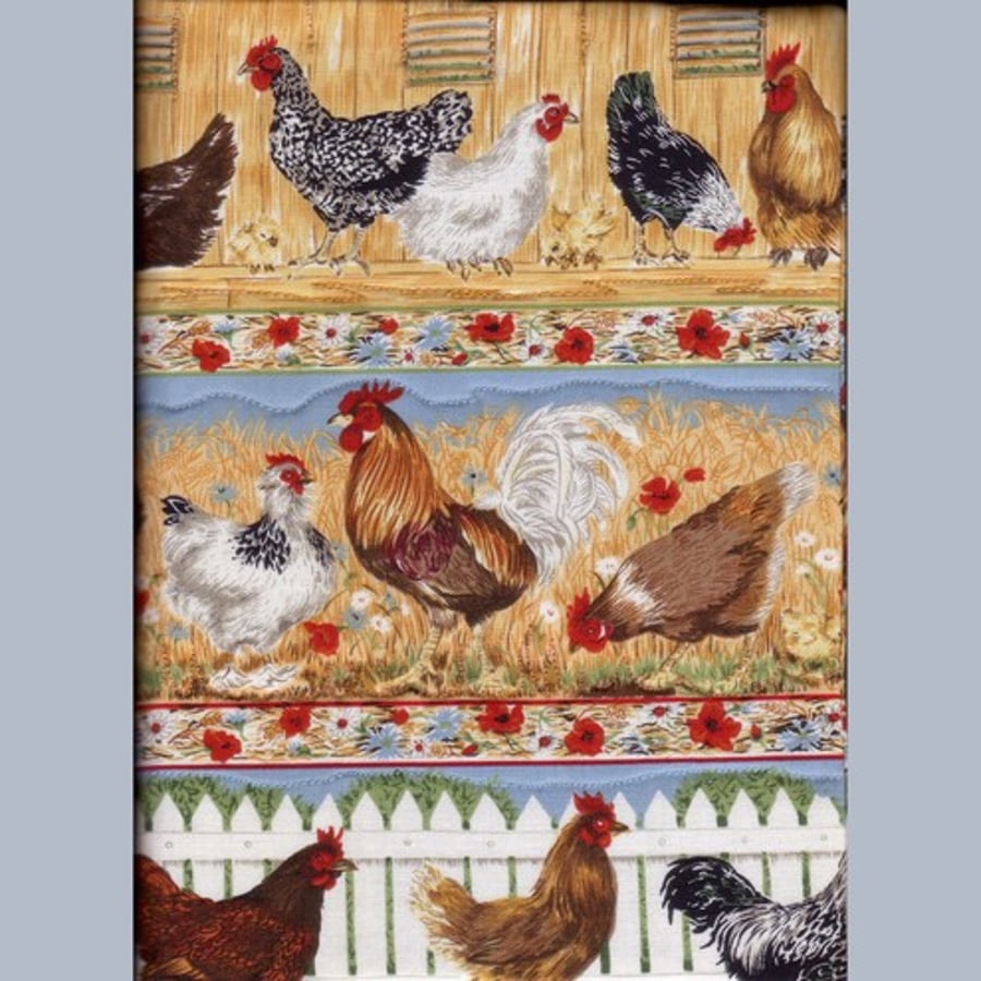 Diary 2012 - Hens Fabric covered SALE PRICE REDUCED
