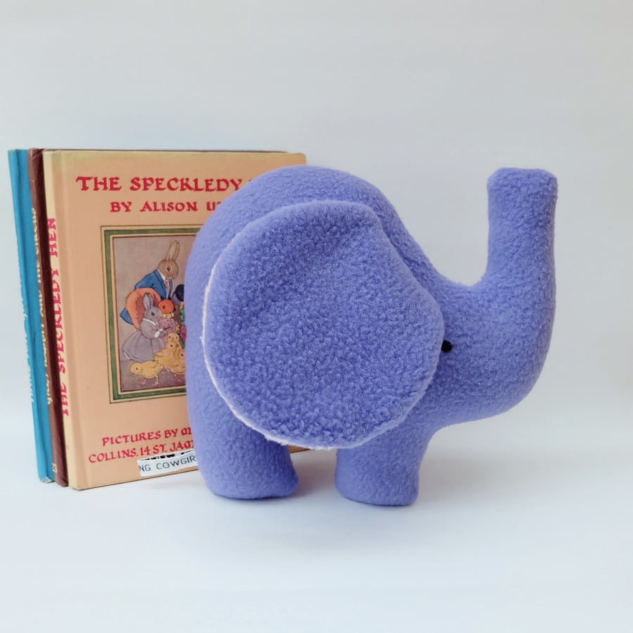 Periwinkle Purple Plush Elephant, Soft Toy Elephant, Gift for Children