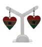 Ghanaian flag earrings, love Ghana,loveheart jewellery,african queen,west africa - Image 1