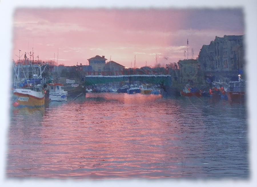 Weymouth Harbour at Sunset Picture, Dorset