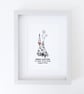 House On The Hill personalised house illustration, Giclee print