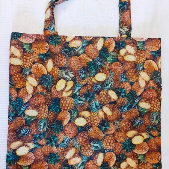 Tossed Pineapples cloth shopping bag , Tote bag