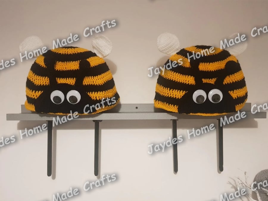 Crochet Bumble Bee Headrest Covers