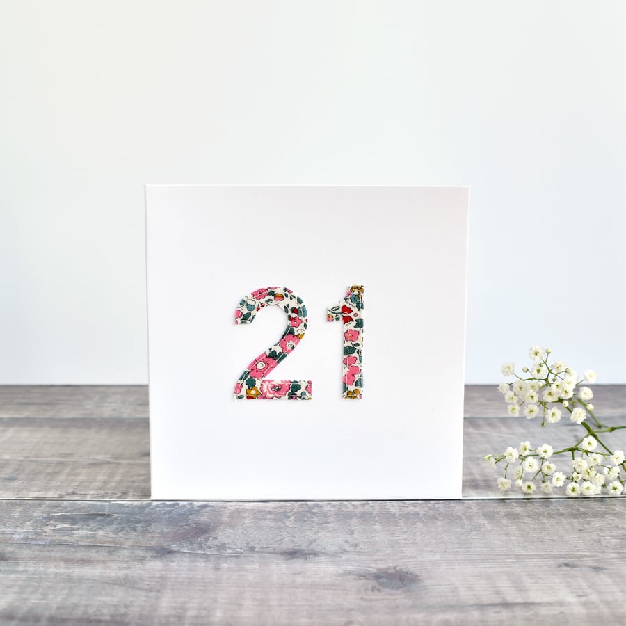 21st Birthday card, age 21 card, card for 21 year old, coming of age card