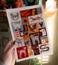 Retro Dog Art Print. Groovy Dog Lover Wall Art. Cute Mid Century Dog Collage. - Image 3