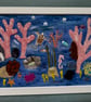 Under the sea felted picture.