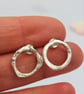 Organic Sterling Silver Molten Stud Earrings - Minimalist Everyday Jewellery - Image 10