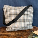 Gingham Suit Recycled Messenger Bag 