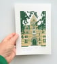 Meadow Building, Christ Church - Oxford linoprint - Image 2