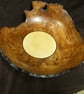 LARGE ELM FRUIT BOWL ON HAND CARVED LEGS - Image 4