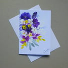original  art hand painted blank greetings card ( ref FA 1 G1 )
