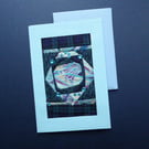 Individually Hand Crafted Textile patchworked Blank Card