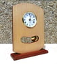 Ash & Sapele Wood Quartz Pendulum Clock - Handmade - Image 3