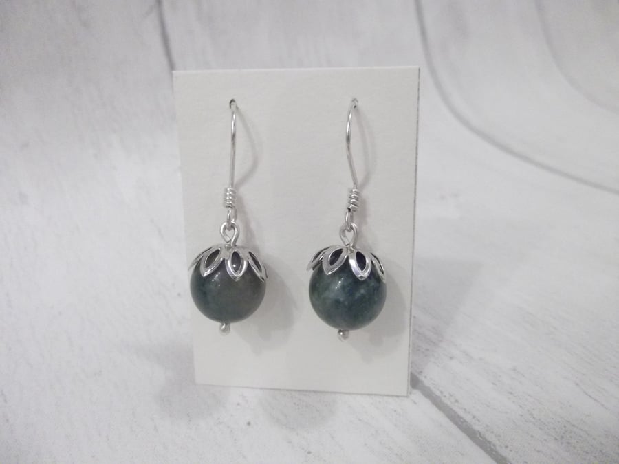 Indian agate drop earrings