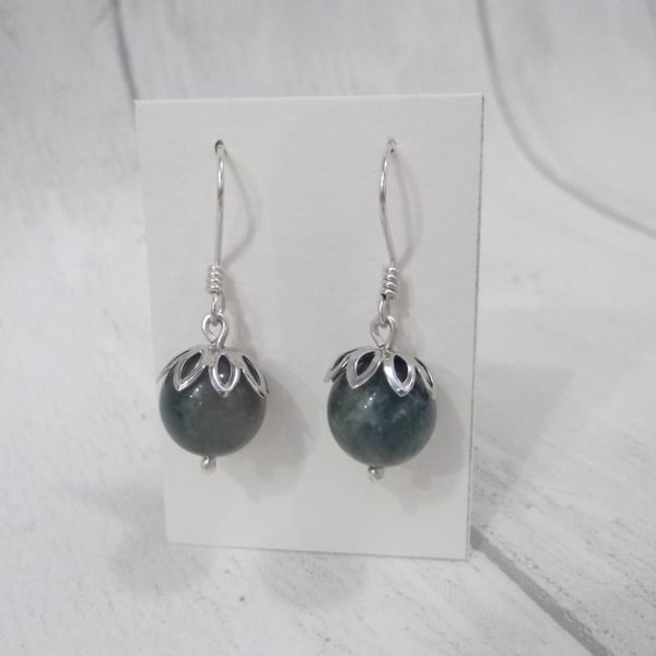 Indian agate drop earrings