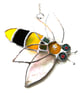  Bee Stained Glass Suncatcher Bumble Queen Insect - Image 7