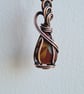 Natural Red Noreena Jasper & Copper Pendant Necklace Gift Crystal Jewellery  - Image 6