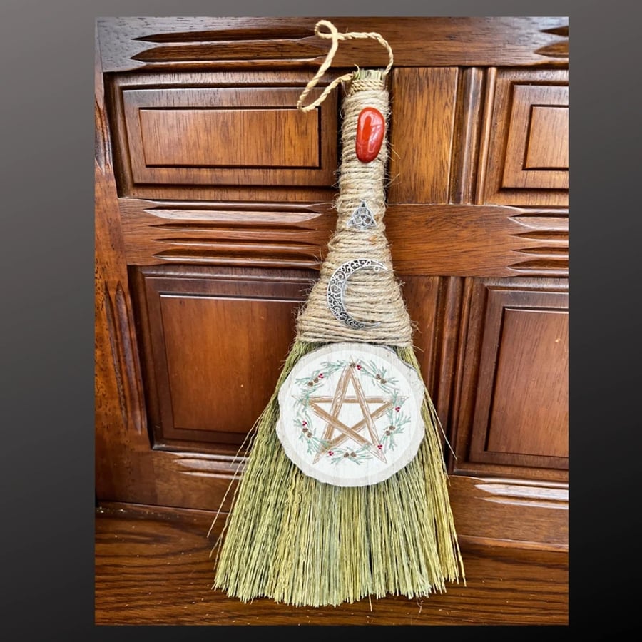 Handmade Altar Besom Broom Wiccan Pagan Witch Witchy Handfasting Spell Ritual