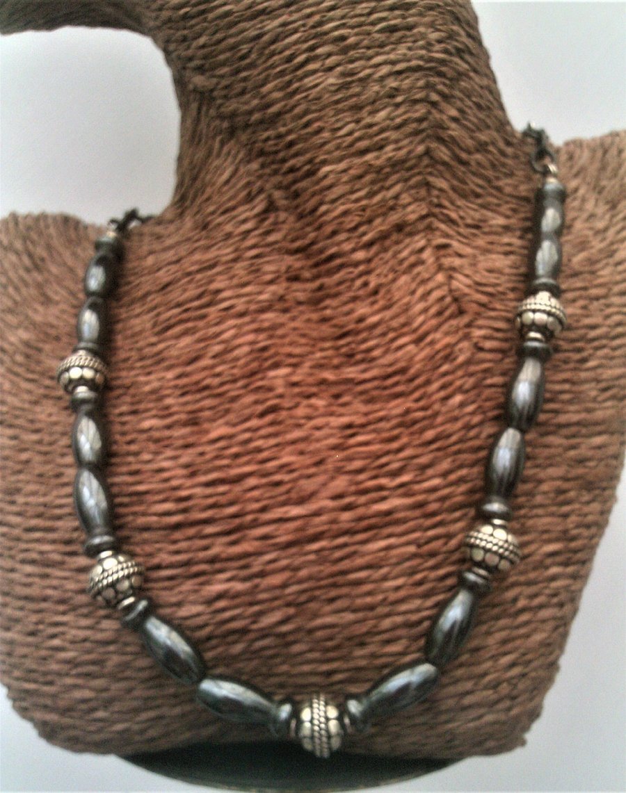 Black Hematite Stone Necklace For Men, Mens Jewellery, Gift for Men