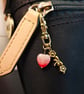 Heart & Flowers Bag Charm, Valentine, Mothers Day, Gift For Her, Includes UK P&P - Image 2