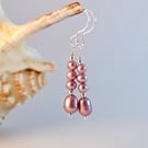 Pearl And Silver Earrings - June Birthday, 30th Anniversary, Bridesmaid Gift