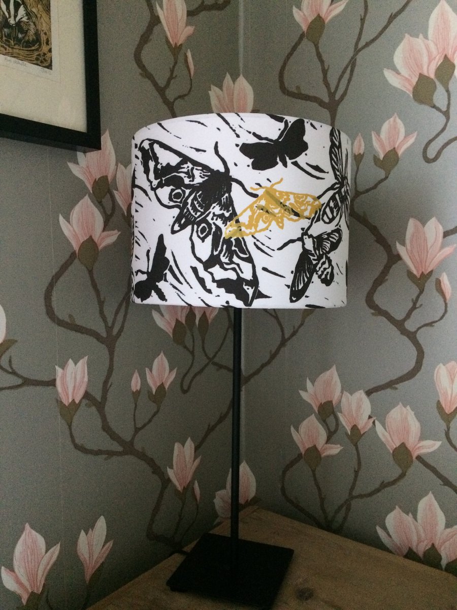 Moths lampshade 20cm diameter