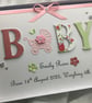 Personalised Handmade New Baby Girl Card With Keepsake Gift Box