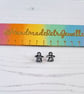 Halloween Mini skeleton stud earrings - Image 3