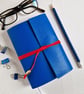 Blue Daisy Leather Journal, lined with Chiyogami Paper, perfect Mothers Day Gift - Image 3