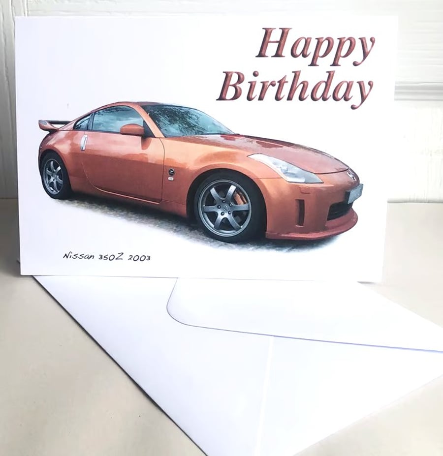Nissan 350Z 2003 - Birthday, Anniversary, Retirement or Plain Card