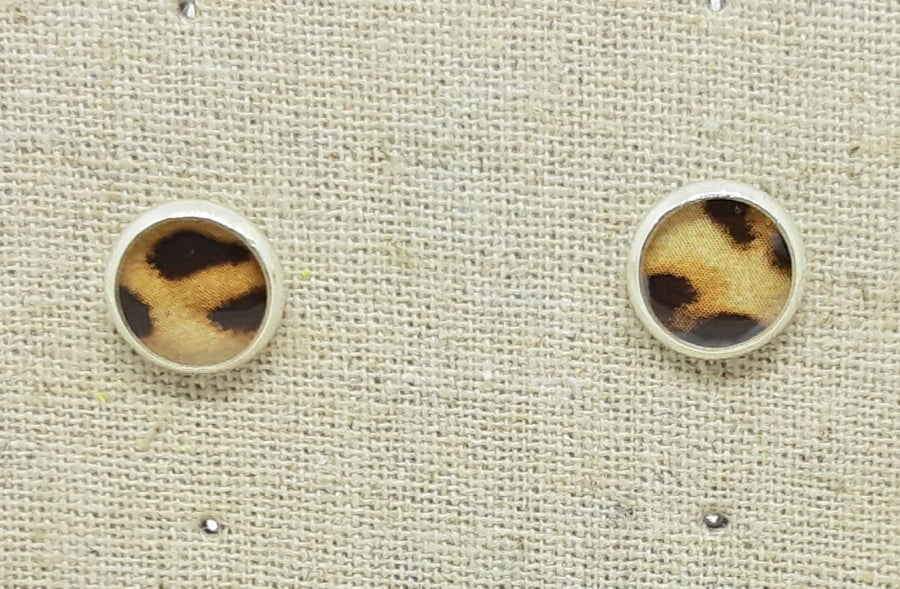 Animal Print Stud Earrings