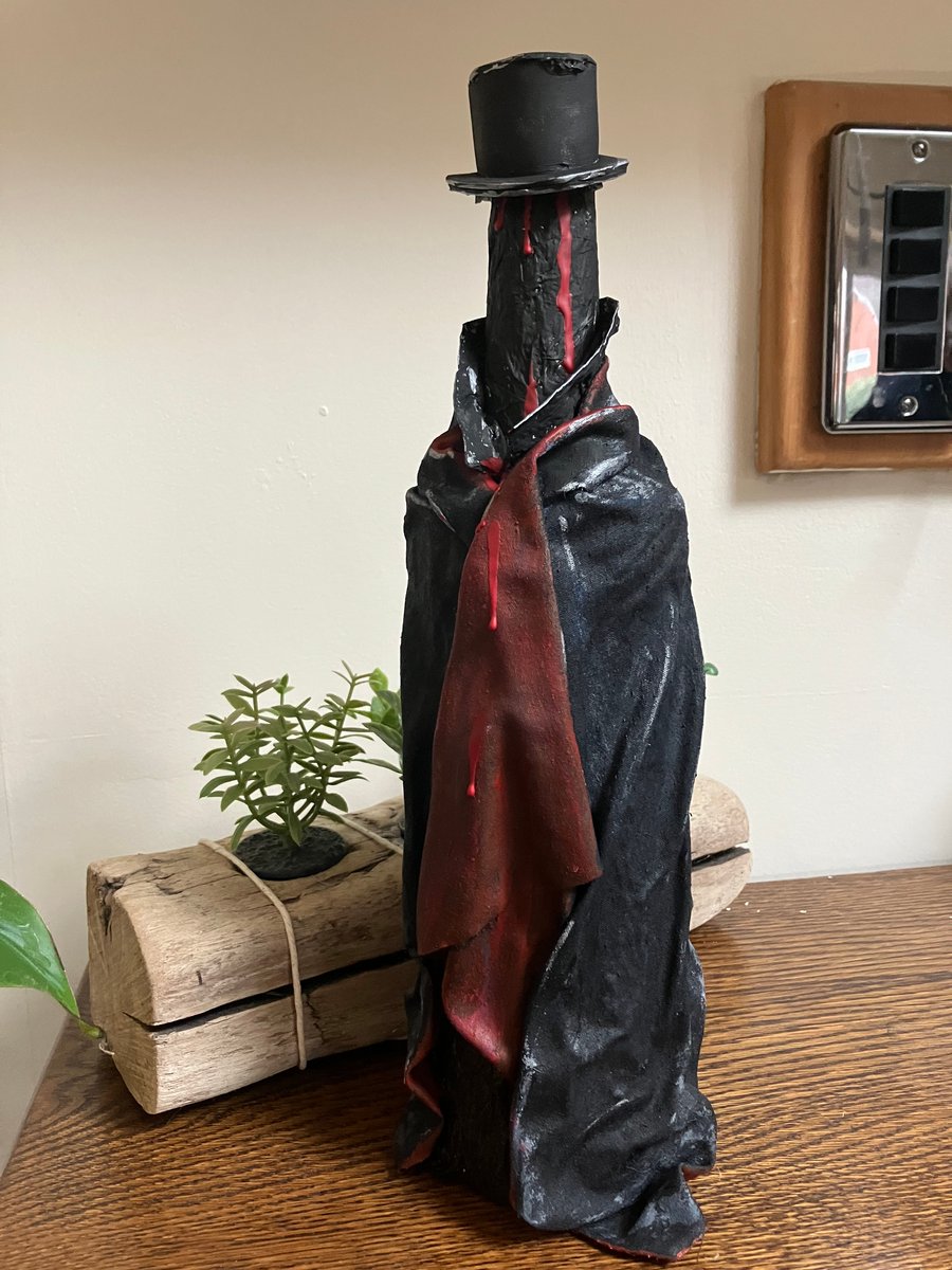 Handmade Gothic Decorative Dark Bottle Art 