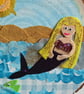 Wooden wall art mermaid and sun - Image 6