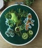 Hand embroidered and beaded textile art - Image 3